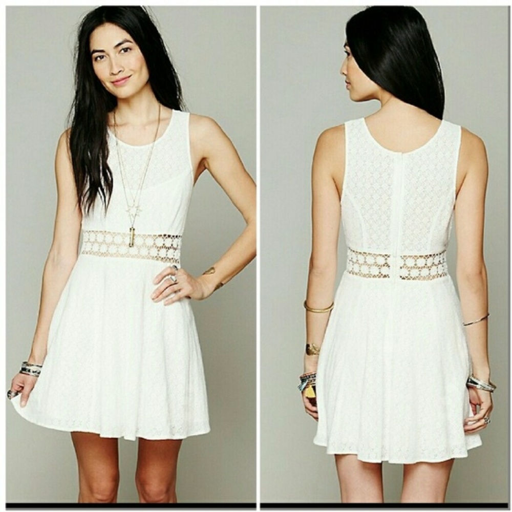 Free People Fitted with Daisies Dress sz 0 XS